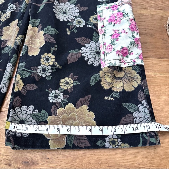 POL Wide Leg Floral Print and Patchwork Overalls - Picture 16 of 16